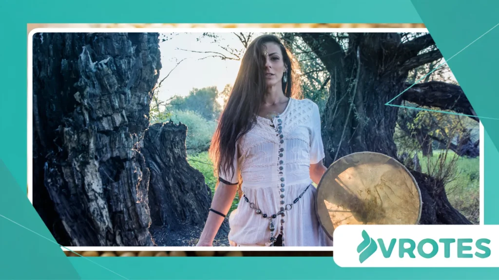 practicing shamanic drumming 